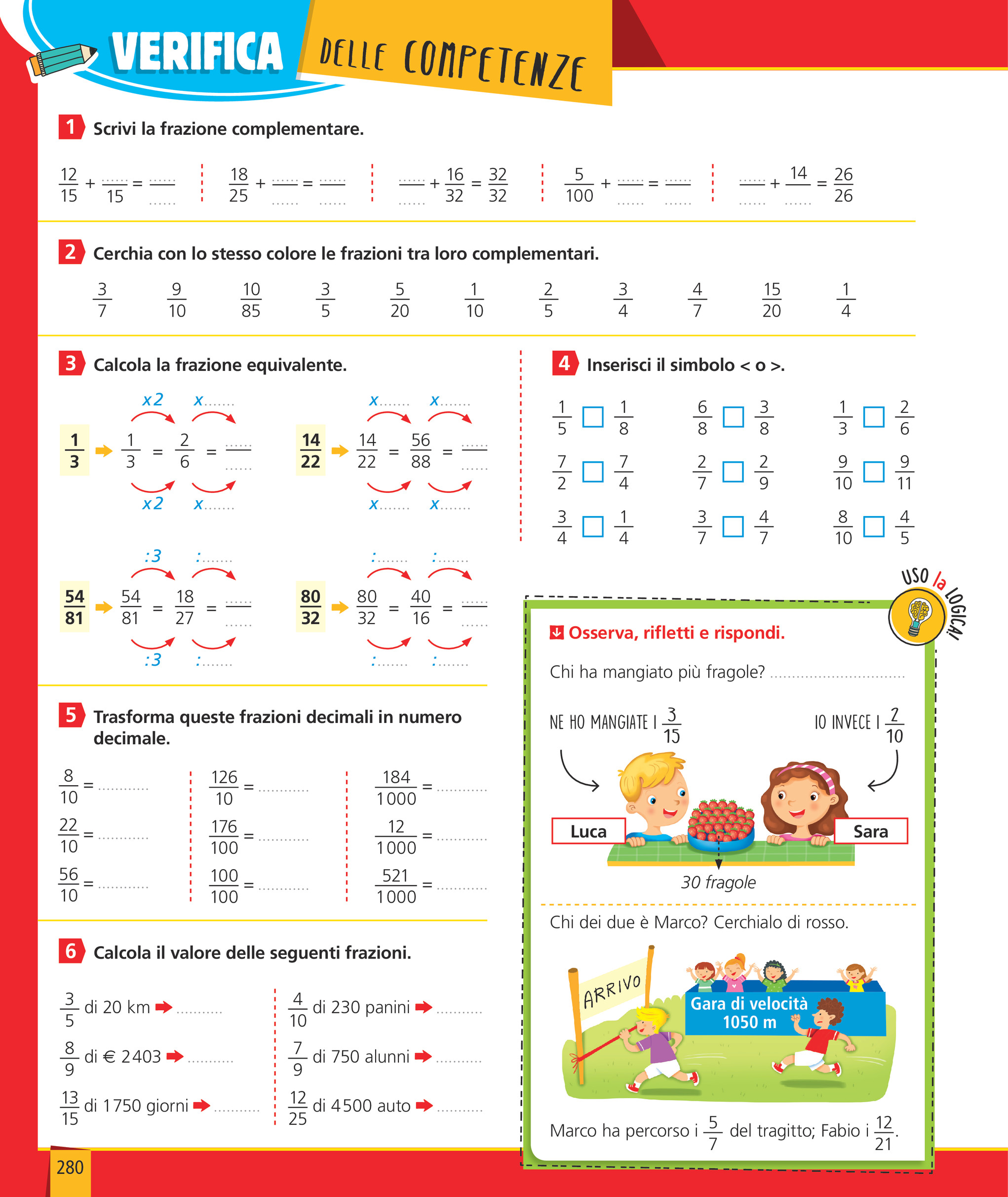 Fallo Da Solo: Libri Per Bambini Di 8 Anni Vol. 2 Frazioni E